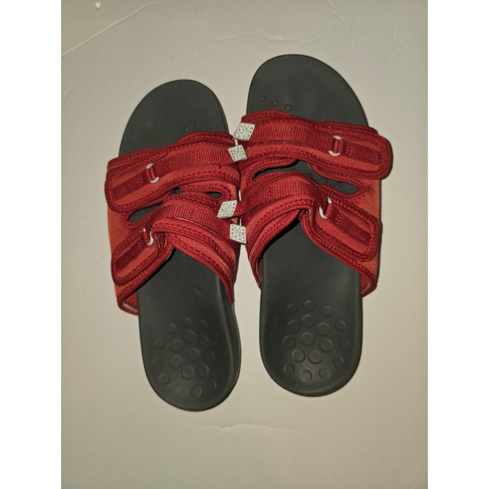 Vionic Sarah Hook 'n'‎ Loop Sandals Red,Lagonlook, Vacation, Beachy, Coastal,...